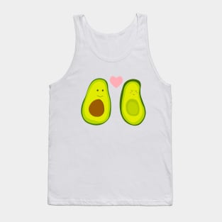 Couple avocado in love . Two avocado halves with heart, St. Valentine's day Tank Top